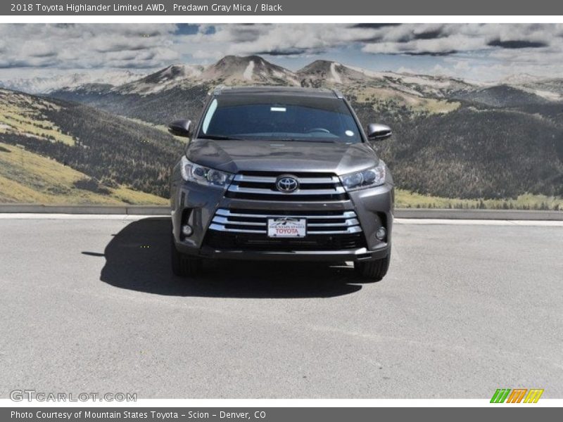 Predawn Gray Mica / Black 2018 Toyota Highlander Limited AWD