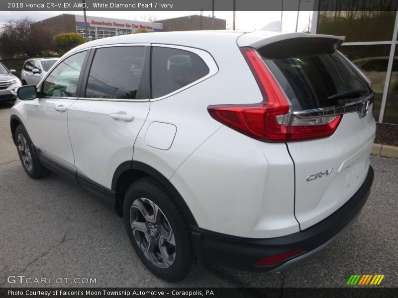 White Diamond Pearl / Ivory 2018 Honda CR-V EX AWD