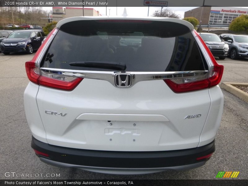 White Diamond Pearl / Ivory 2018 Honda CR-V EX AWD