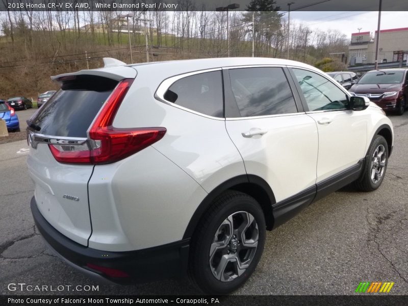 White Diamond Pearl / Ivory 2018 Honda CR-V EX AWD