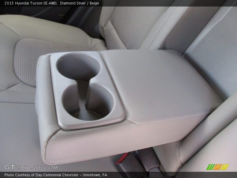 Diamond Silver / Beige 2015 Hyundai Tucson SE AWD