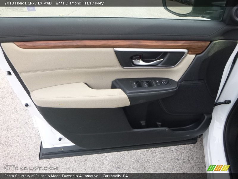 White Diamond Pearl / Ivory 2018 Honda CR-V EX AWD
