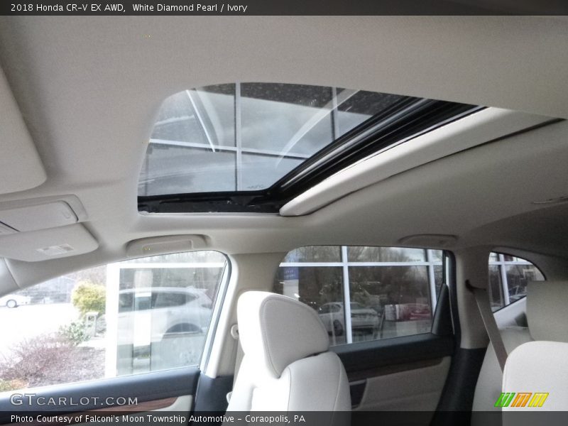 White Diamond Pearl / Ivory 2018 Honda CR-V EX AWD