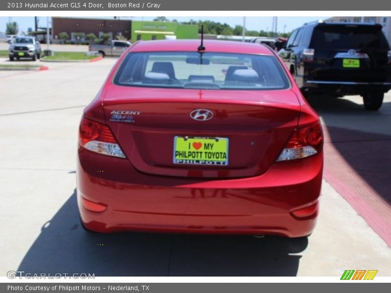 Boston Red / Gray 2013 Hyundai Accent GLS 4 Door