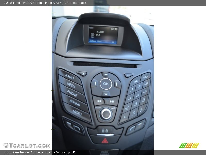 Ingot Silver / Charcoal Black 2018 Ford Fiesta S Sedan