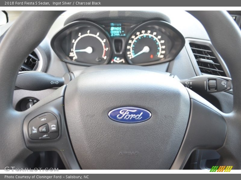 Ingot Silver / Charcoal Black 2018 Ford Fiesta S Sedan