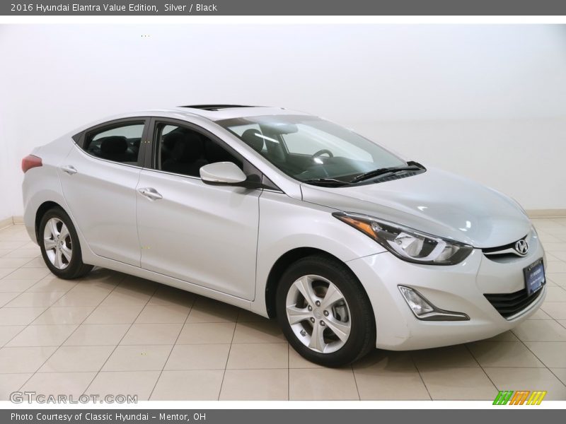 Silver / Black 2016 Hyundai Elantra Value Edition