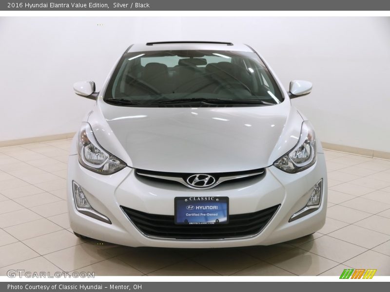 Silver / Black 2016 Hyundai Elantra Value Edition