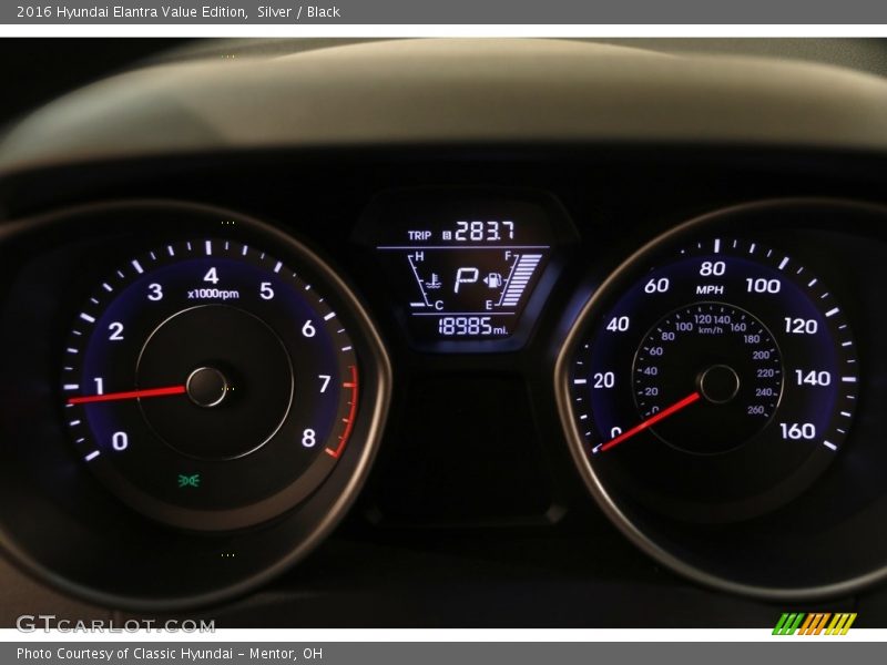 Silver / Black 2016 Hyundai Elantra Value Edition