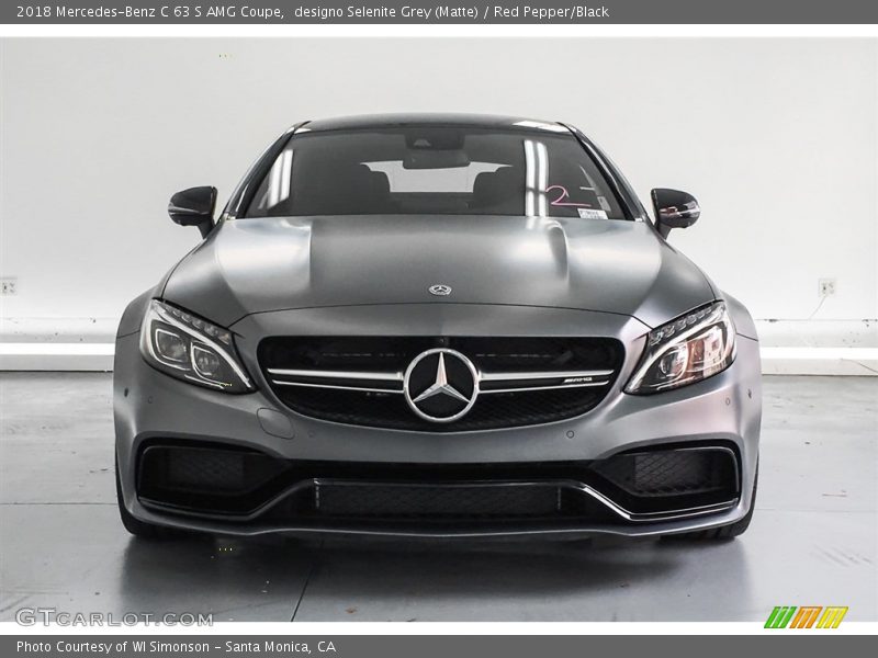 designo Selenite Grey (Matte) / Red Pepper/Black 2018 Mercedes-Benz C 63 S AMG Coupe