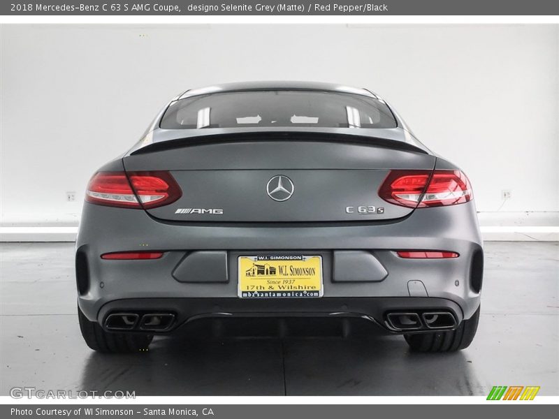 designo Selenite Grey (Matte) / Red Pepper/Black 2018 Mercedes-Benz C 63 S AMG Coupe