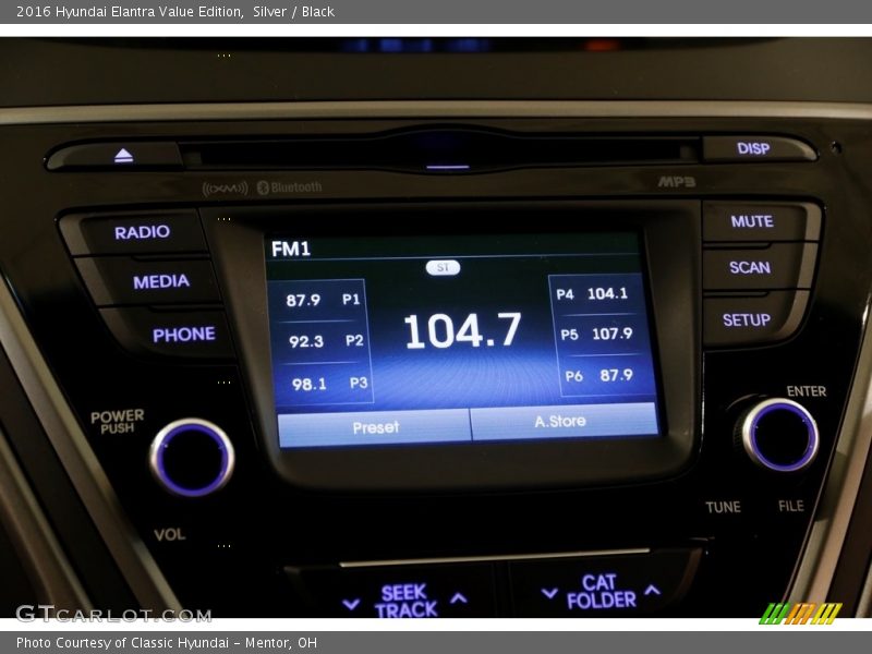 Silver / Black 2016 Hyundai Elantra Value Edition