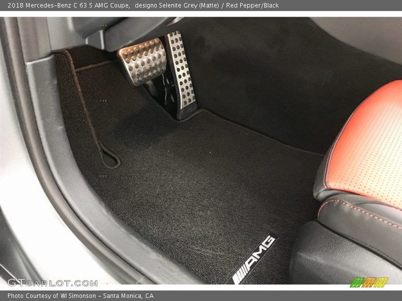 designo Selenite Grey (Matte) / Red Pepper/Black 2018 Mercedes-Benz C 63 S AMG Coupe