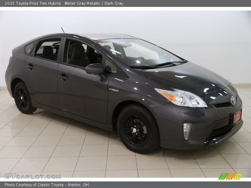 Winter Gray Metallic / Dark Gray 2015 Toyota Prius Two Hybrid