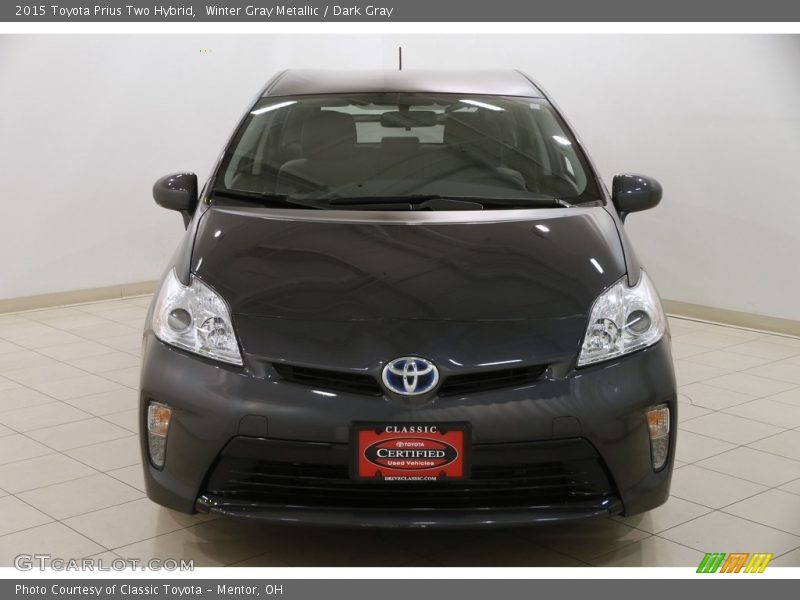 Winter Gray Metallic / Dark Gray 2015 Toyota Prius Two Hybrid