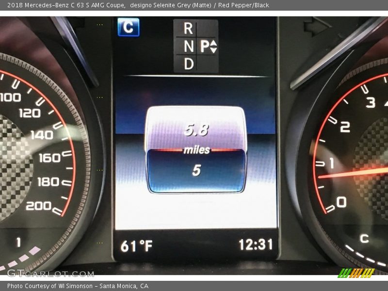 designo Selenite Grey (Matte) / Red Pepper/Black 2018 Mercedes-Benz C 63 S AMG Coupe