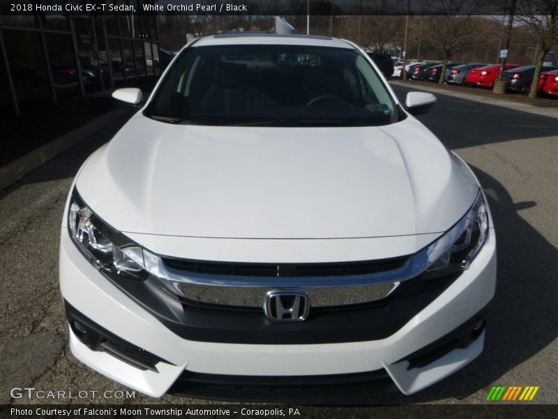 White Orchid Pearl / Black 2018 Honda Civic EX-T Sedan