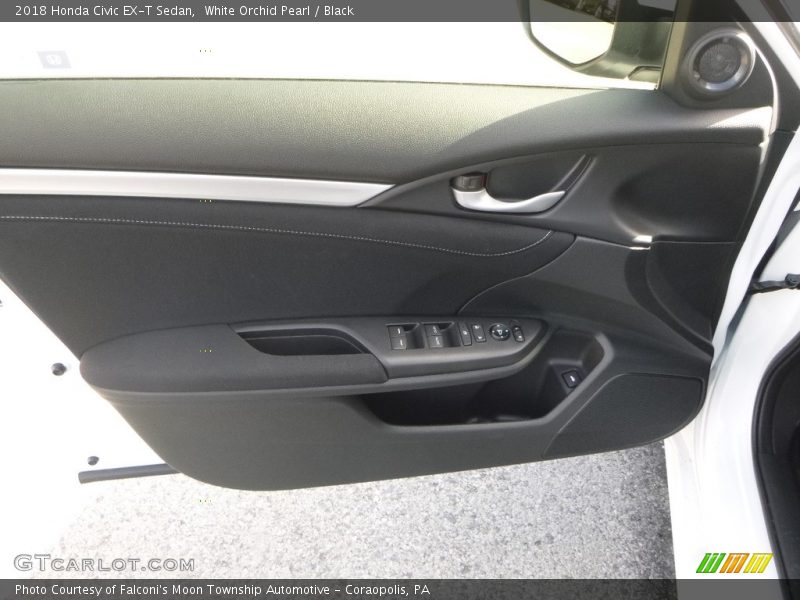 White Orchid Pearl / Black 2018 Honda Civic EX-T Sedan