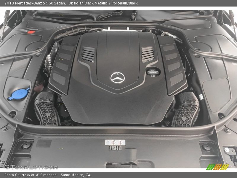 Obsidian Black Metallic / Porcelain/Black 2018 Mercedes-Benz S 560 Sedan