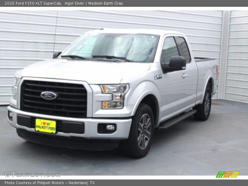 Ingot Silver / Medium Earth Gray 2016 Ford F150 XLT SuperCab