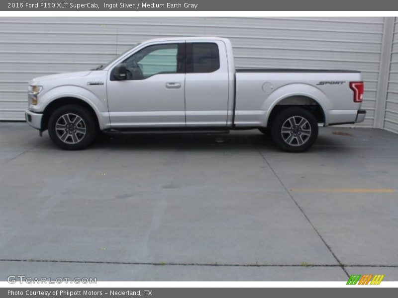 Ingot Silver / Medium Earth Gray 2016 Ford F150 XLT SuperCab