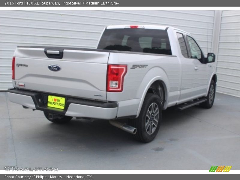 Ingot Silver / Medium Earth Gray 2016 Ford F150 XLT SuperCab