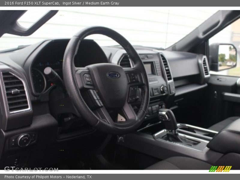 Ingot Silver / Medium Earth Gray 2016 Ford F150 XLT SuperCab