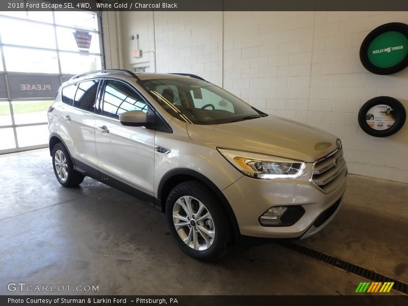 White Gold / Charcoal Black 2018 Ford Escape SEL 4WD