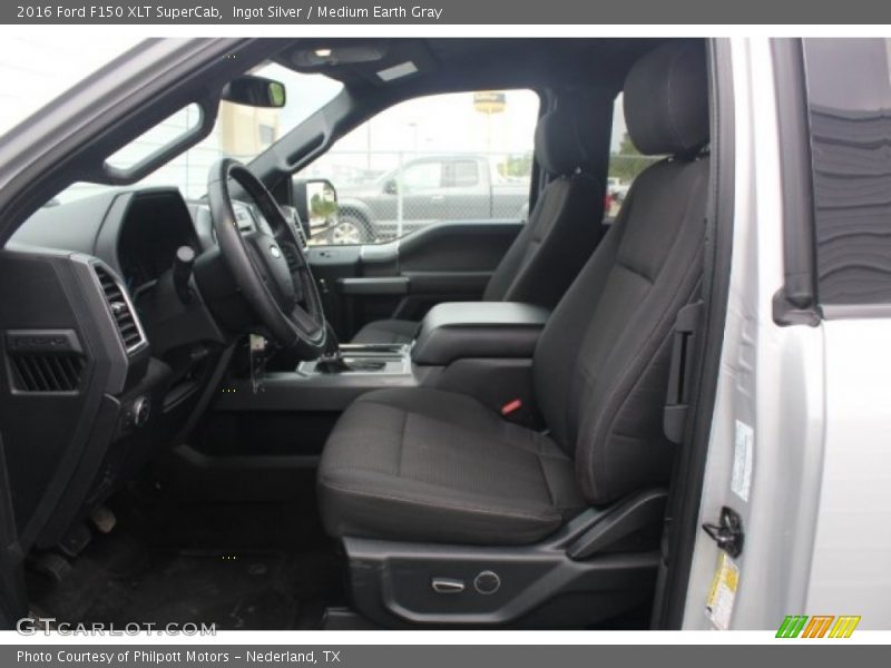 Ingot Silver / Medium Earth Gray 2016 Ford F150 XLT SuperCab