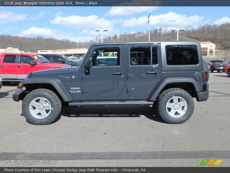 Rhino / Black 2018 Jeep Wrangler Unlimited Sport 4x4
