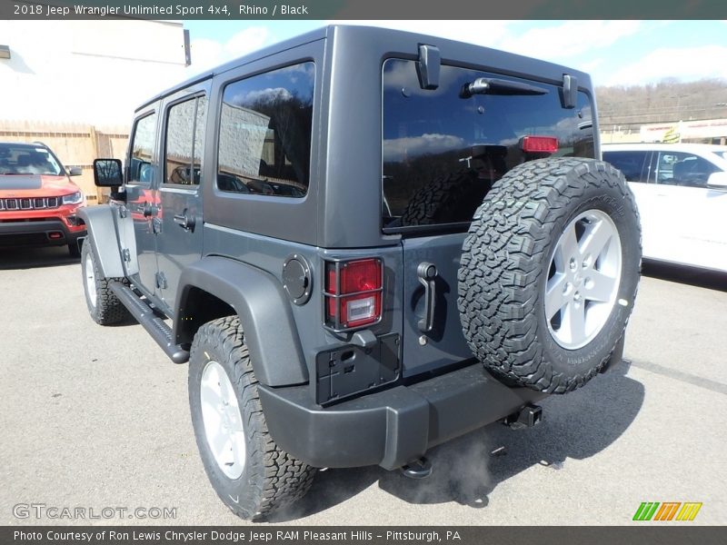 Rhino / Black 2018 Jeep Wrangler Unlimited Sport 4x4