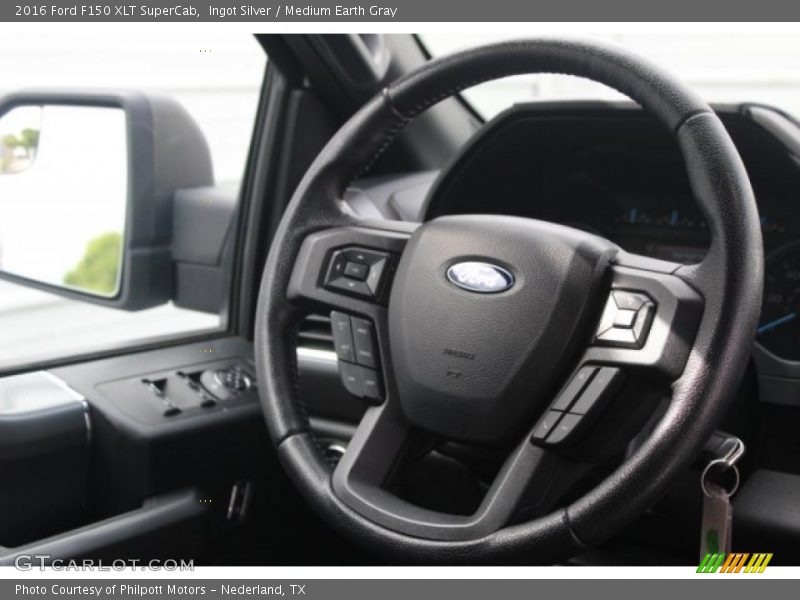 Ingot Silver / Medium Earth Gray 2016 Ford F150 XLT SuperCab