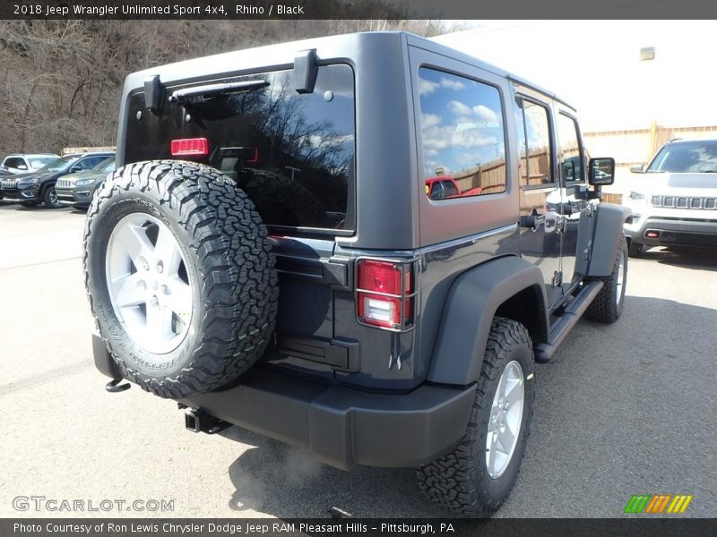 Rhino / Black 2018 Jeep Wrangler Unlimited Sport 4x4