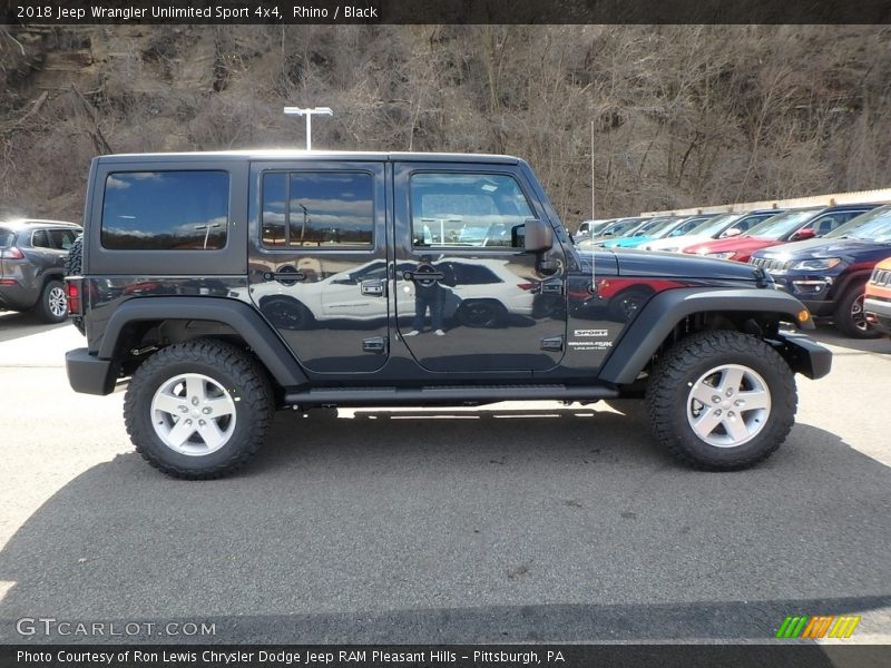 Rhino / Black 2018 Jeep Wrangler Unlimited Sport 4x4