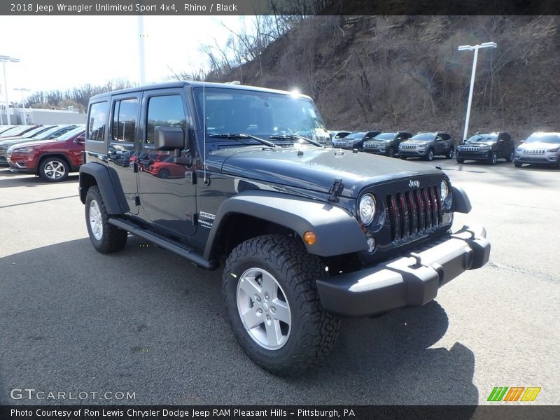 Rhino / Black 2018 Jeep Wrangler Unlimited Sport 4x4