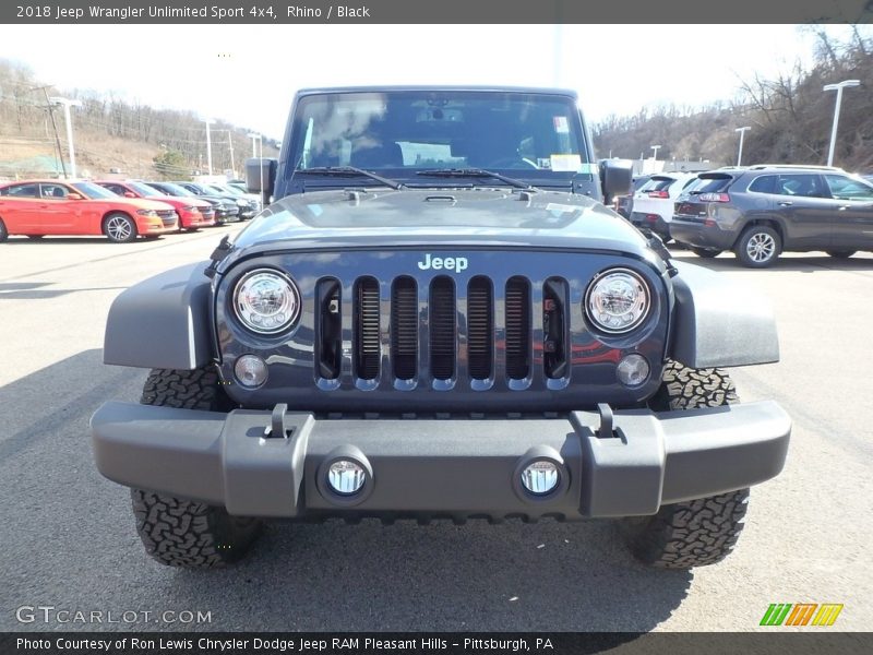 Rhino / Black 2018 Jeep Wrangler Unlimited Sport 4x4