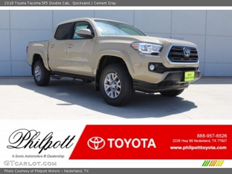 Quicksand / Cement Gray 2018 Toyota Tacoma SR5 Double Cab