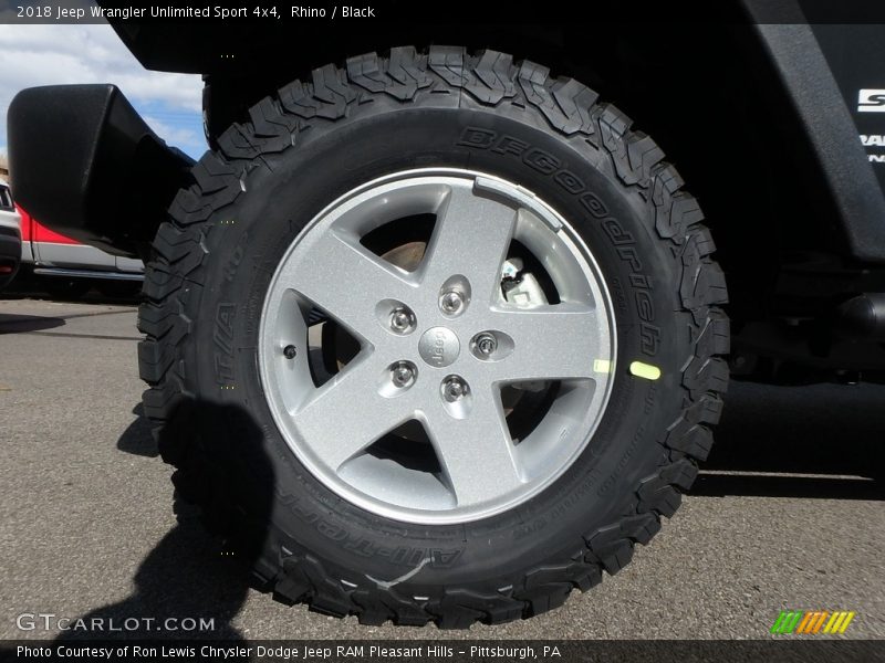 Rhino / Black 2018 Jeep Wrangler Unlimited Sport 4x4