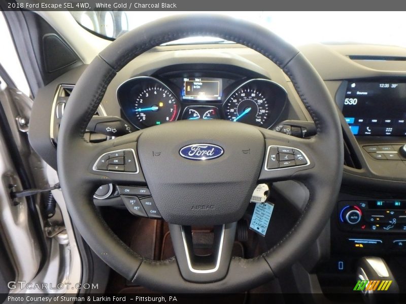 White Gold / Charcoal Black 2018 Ford Escape SEL 4WD