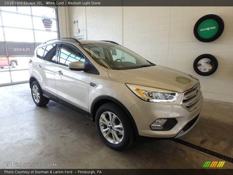 White Gold / Medium Light Stone 2018 Ford Escape SEL