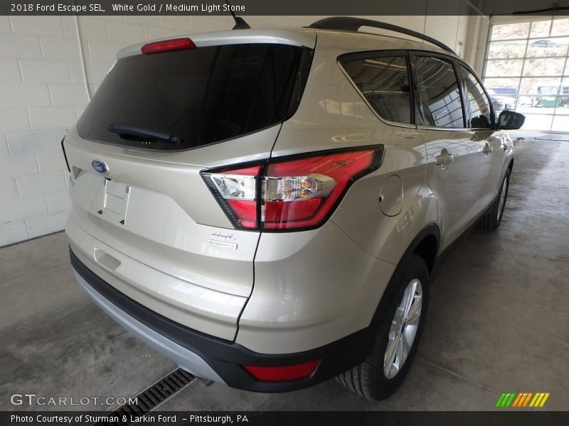 White Gold / Medium Light Stone 2018 Ford Escape SEL