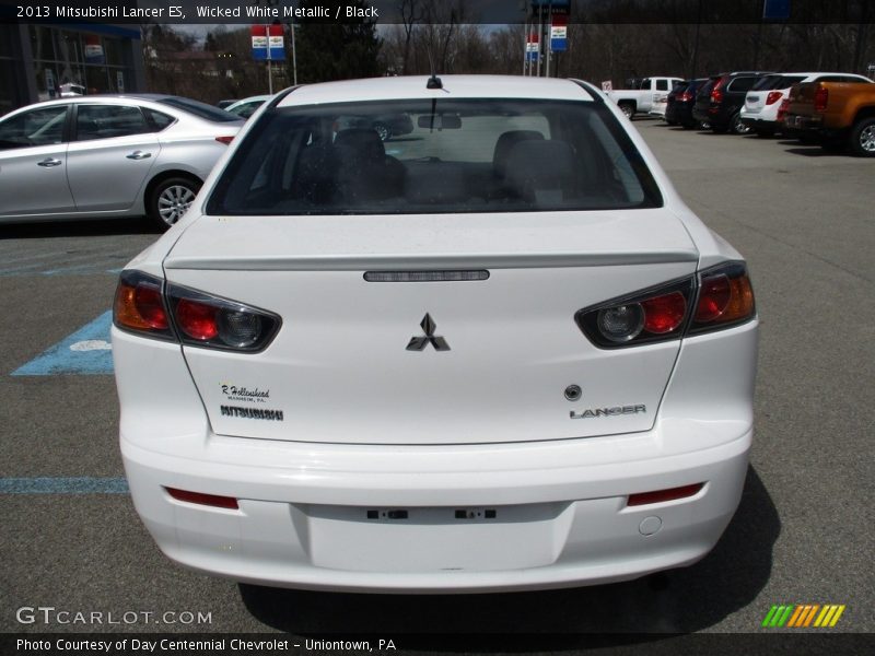 Wicked White Metallic / Black 2013 Mitsubishi Lancer ES