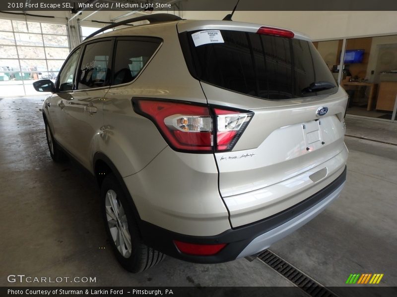 White Gold / Medium Light Stone 2018 Ford Escape SEL