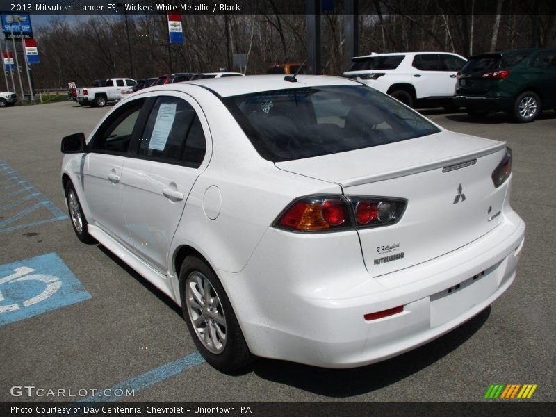 Wicked White Metallic / Black 2013 Mitsubishi Lancer ES