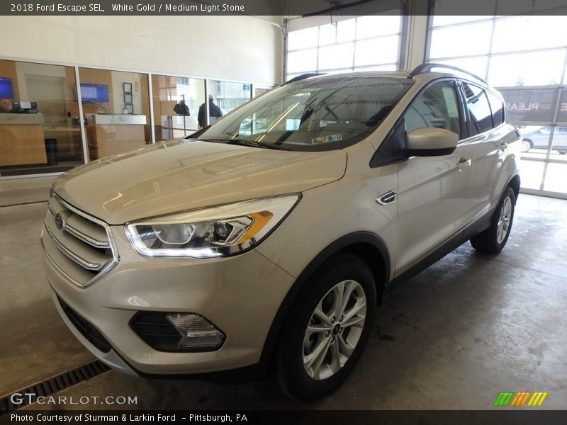 White Gold / Medium Light Stone 2018 Ford Escape SEL