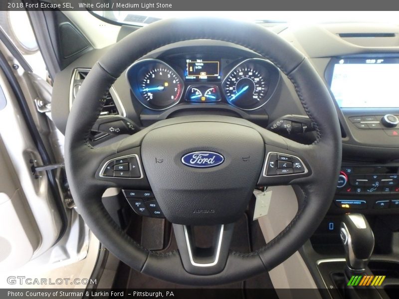 White Gold / Medium Light Stone 2018 Ford Escape SEL