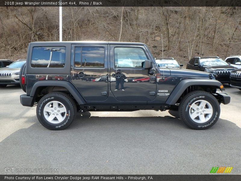 Rhino / Black 2018 Jeep Wrangler Unlimited Sport 4x4