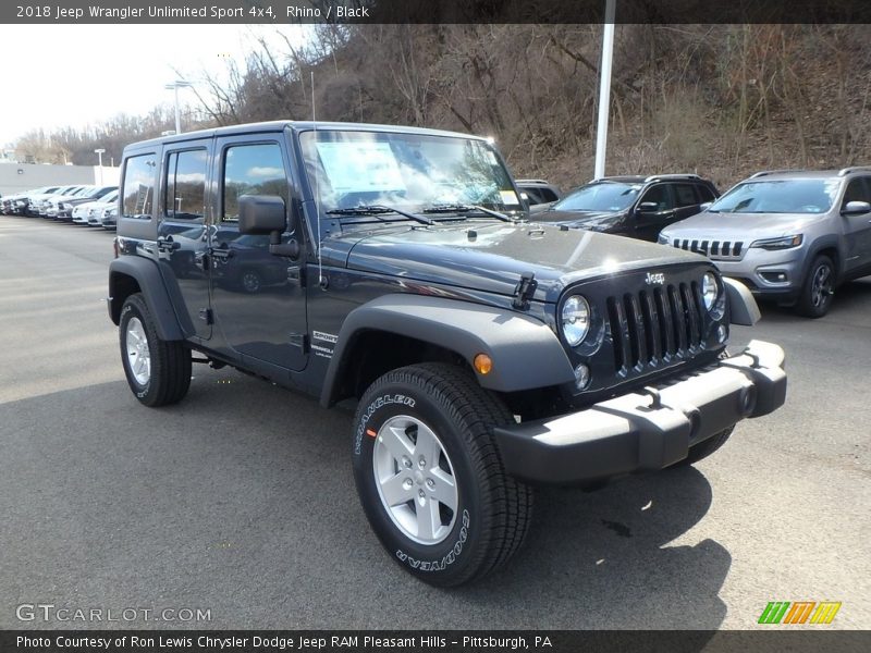 Rhino / Black 2018 Jeep Wrangler Unlimited Sport 4x4