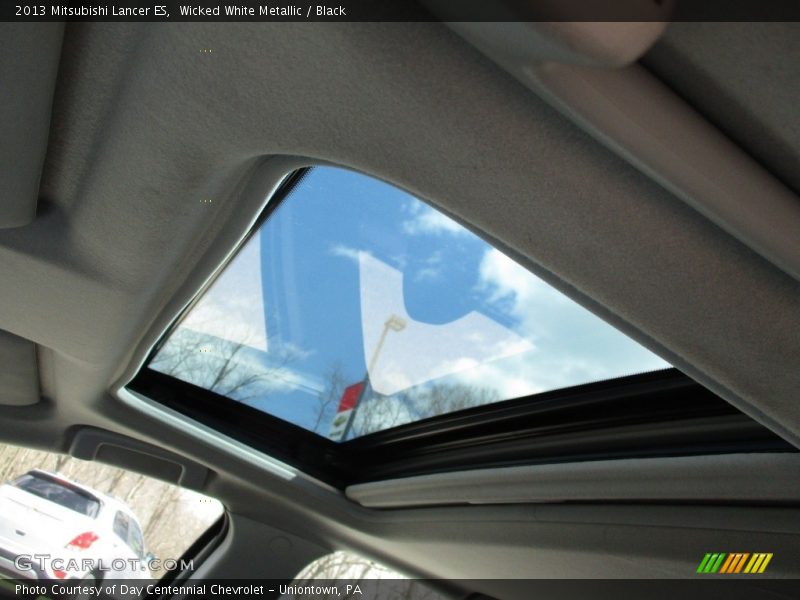 Wicked White Metallic / Black 2013 Mitsubishi Lancer ES