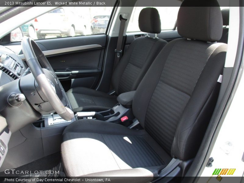 Wicked White Metallic / Black 2013 Mitsubishi Lancer ES